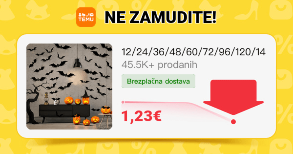 PVC netopir Halloween dekoracija