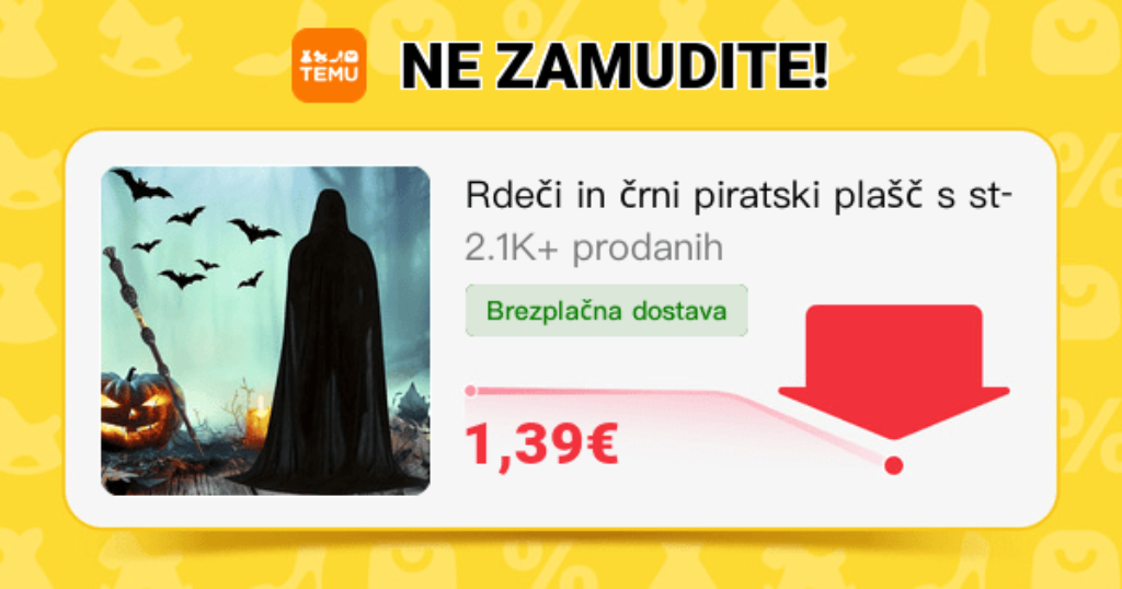 Rdeci in crni piratski plasc s stojecim ovratnikom